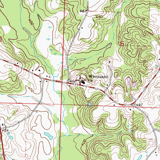 Topographic Map of Whitesand Church, MS