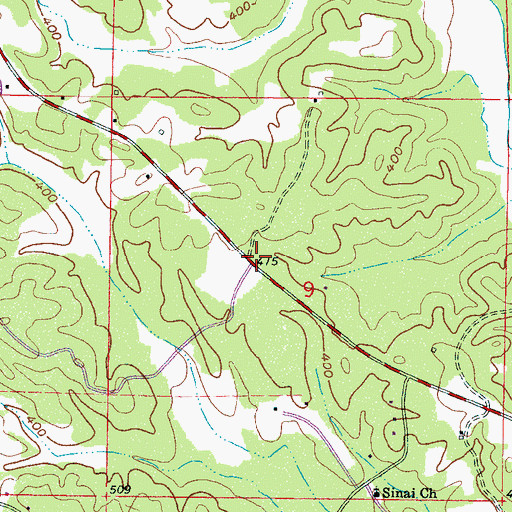 Topographic Map of Peden (historical), MS