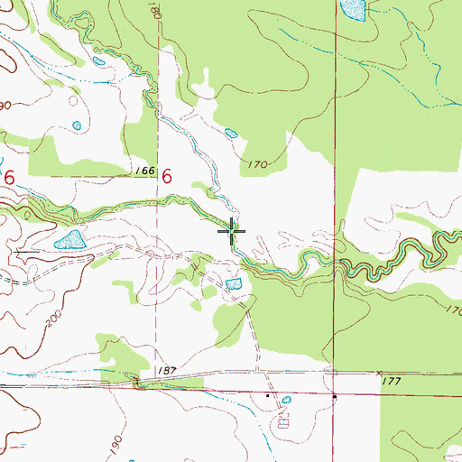 Topographic Map of Frilloby Creek, MS