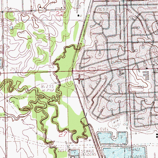 Topographic Map of Church of God, MS