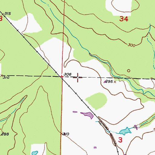 Topographic Map of Miller County, AR