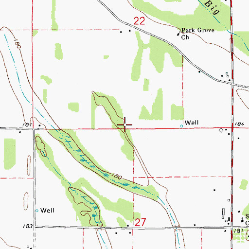 Topographic Map of Monroe County, AR
