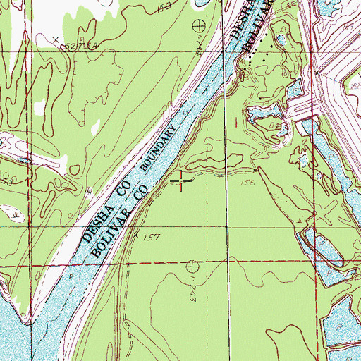 Topographic Map of Australia Landing, MS