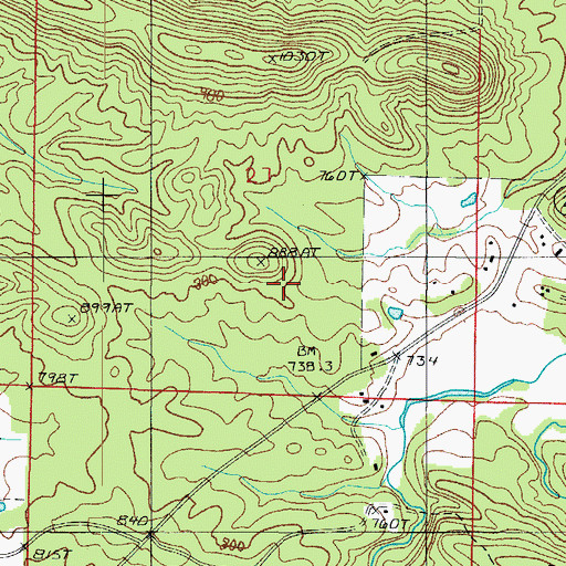 Topographic Map of Montgomery County, AR