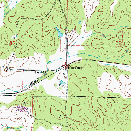 Topographic Map of Barfoot, MS