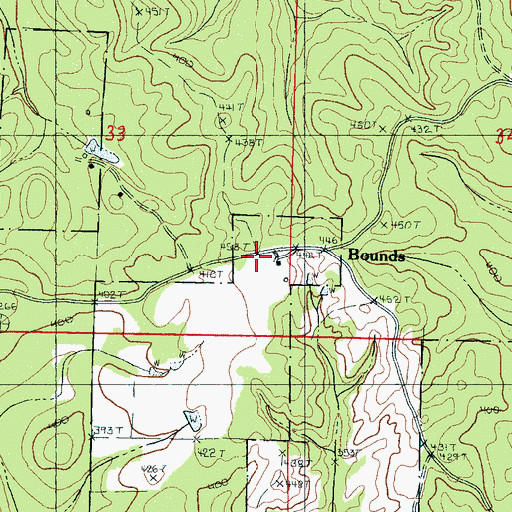 Topographic Map of Bounds, MS