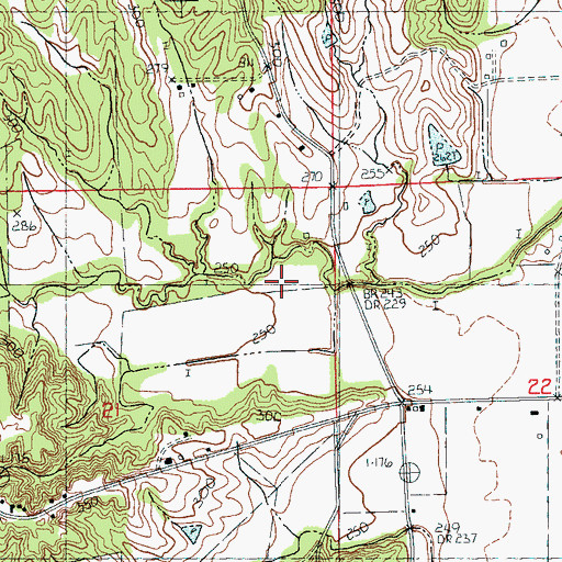 Topographic Map of Poinsett County, AR
