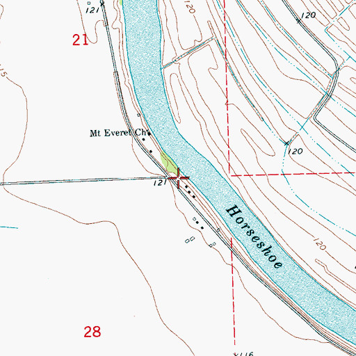 Topographic Map of Butler, MS