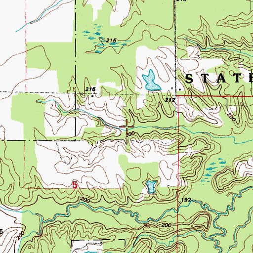 Topographic Map of Prairie County, AR