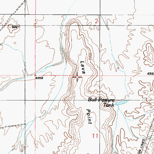 Topographic Map of Lava Point, AZ
