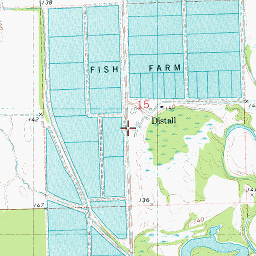 Topographic Map of Distall, MS