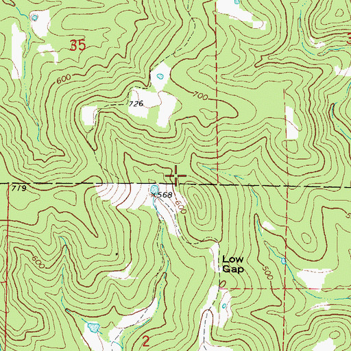 Topographic Map of Sharp County, AR