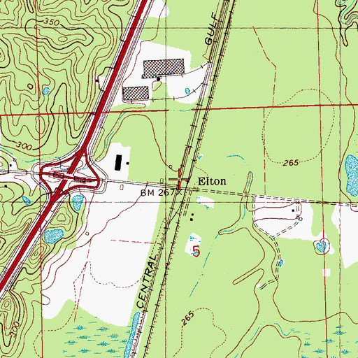 Topographic Map of Elton, MS