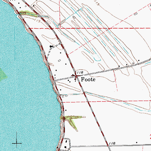 Topographic Map of Foote, MS