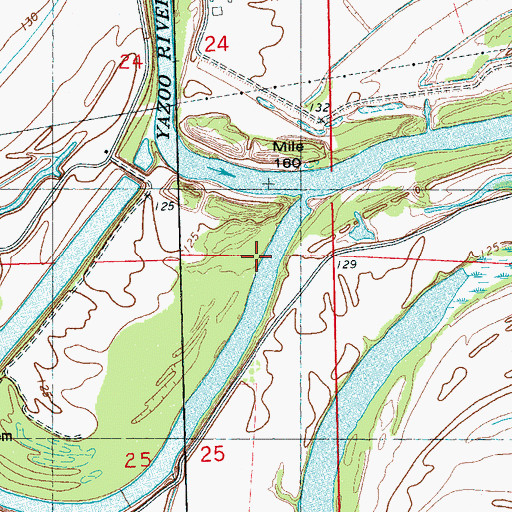 Topographic Map of Fort Loring Landing, MS