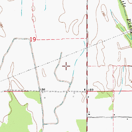 Topographic Map of Township of Dixon, AR
