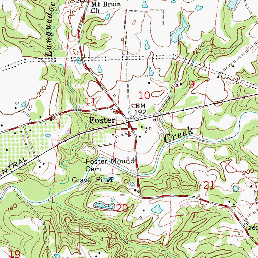 Topographic Map of Foster, MS