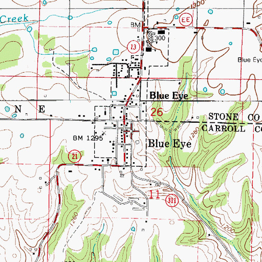 Topographic Map of Armo Baptist Academy (historical), AR