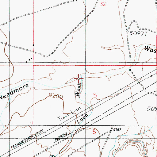Topographic Map of Lava Wash, AZ