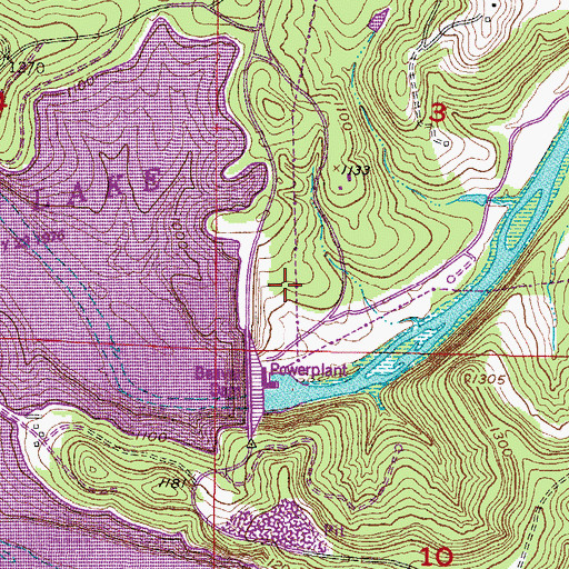 Topographic Map of Beaver Dam Site Park, AR