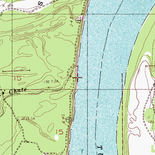 Topographic Map of Harbert Landing, MS