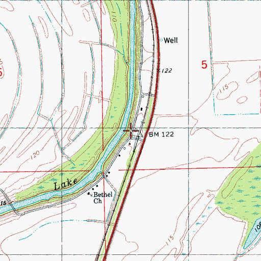 Topographic Map of Keirn, MS