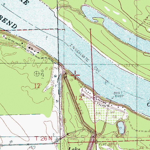 Topographic Map of Lake Charles Landing, MS