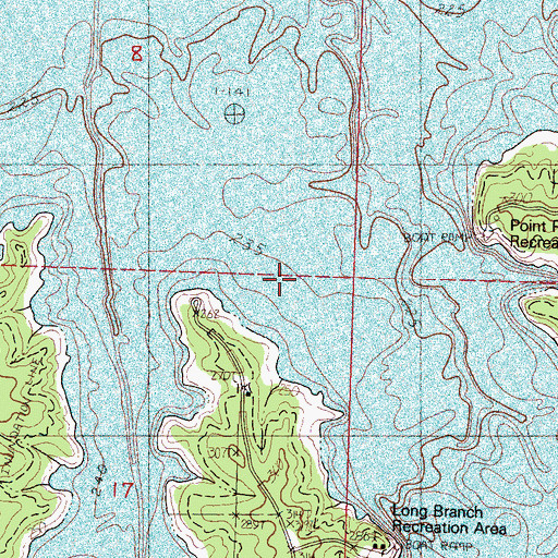 Topographic Map of Long Branch, MS