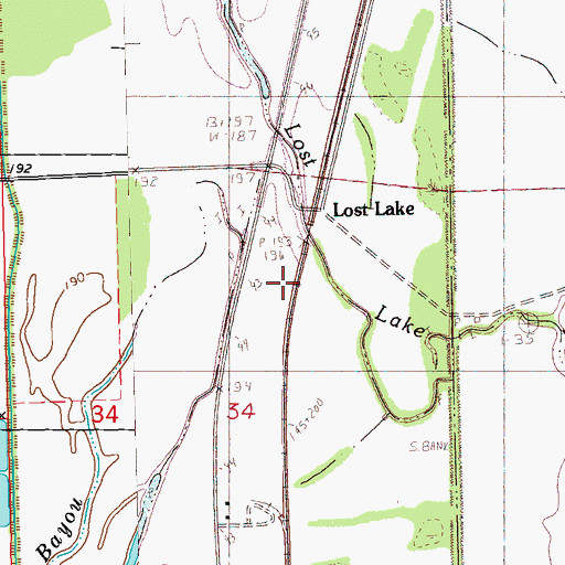 Topographic Map of Lost Lake, MS