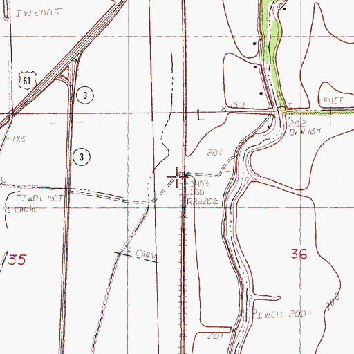 Topographic Map of Marienette, MS