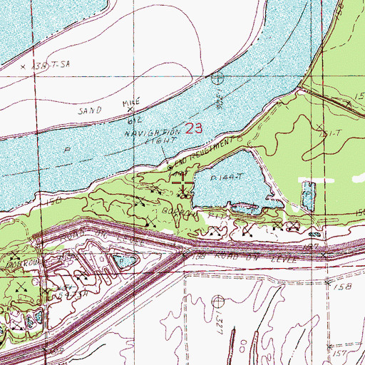 Topographic Map of Mason Landing, MS