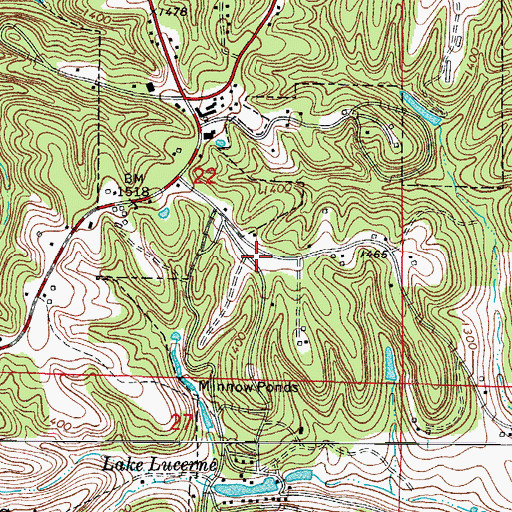 Topographic Map of Eureka Springs Elementary School, AR