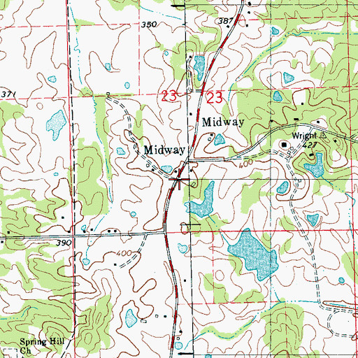 Topographic Map of Midway, MS