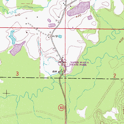 Topographic Map of Nanih Waiya, MS