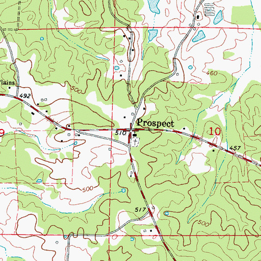Topographic Map of Prospect, MS