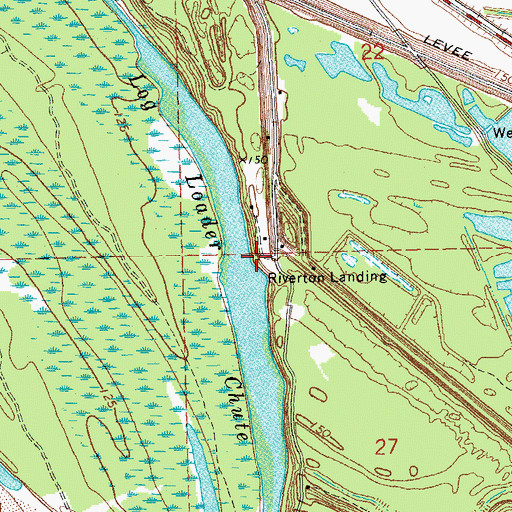 Topographic Map of Riverton Landing, MS