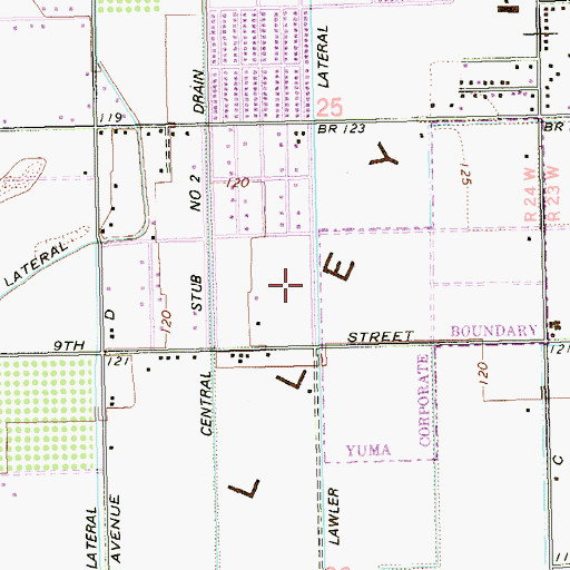 Topographic Map of Lawler Lateral, AZ