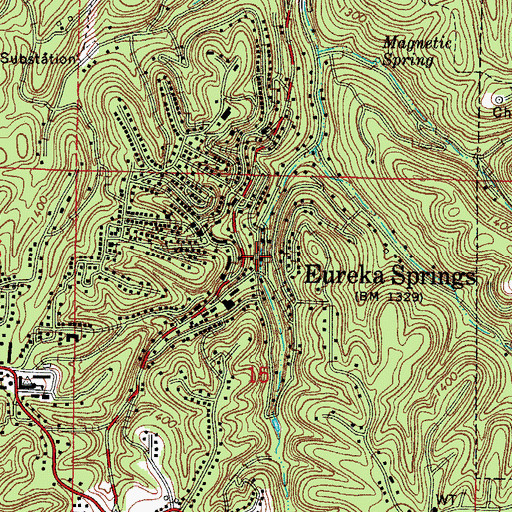 Topographic Map of Harps Doll Museum, AR