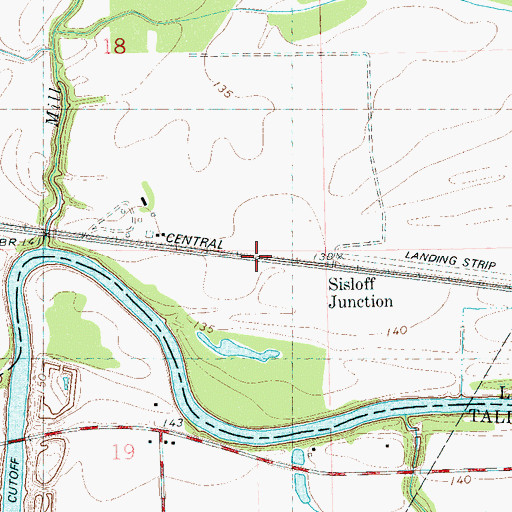 Topographic Map of Sisloff Junction, MS