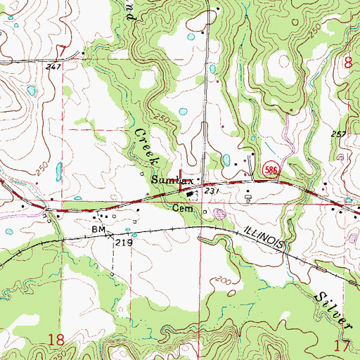 Topographic Map of Sumbax, MS