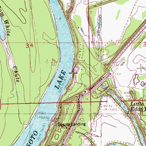 Topographic Map of Sunflower Landing, MS