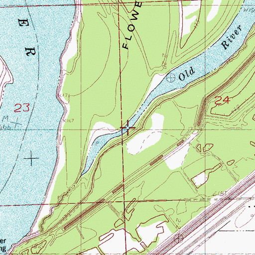 Topographic Map of Trotter Landing, MS