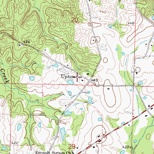 Topographic Map of Upton, MS