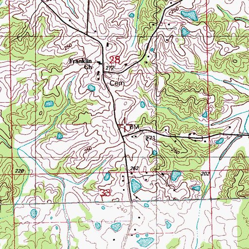 Topographic Map of Smith School, MS
