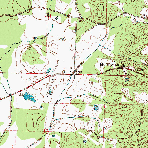 Topographic Map of Wilcox (historical), MS