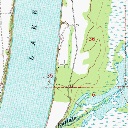 Topographic Map of Hollywood Plantation (historical), MS