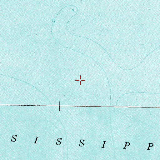 Topographic Map of Little Dog Keys Pass, MS