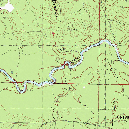 Topographic Map of Cooper Mill Creek, MS
