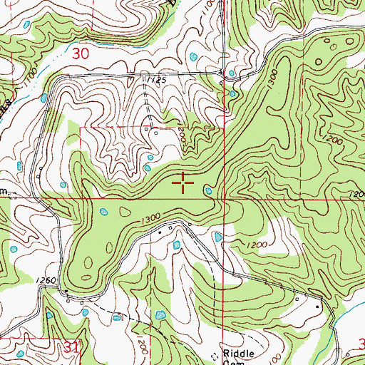 Topographic Map of Rock Quarry, AR
