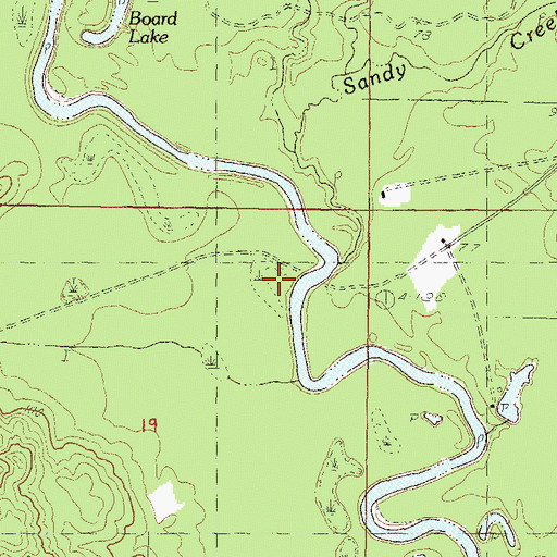Topographic Map of Alexander Bridge, MS